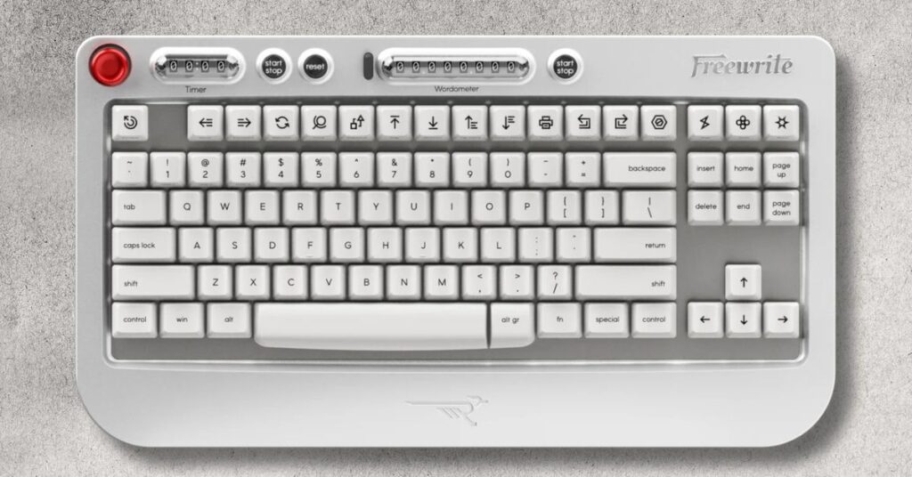 Freewrite’s latest keyboard has a mechanical word-counter to track your writing